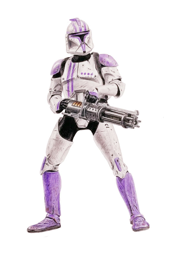 star wars inspired clone trooper art by Tom Watts