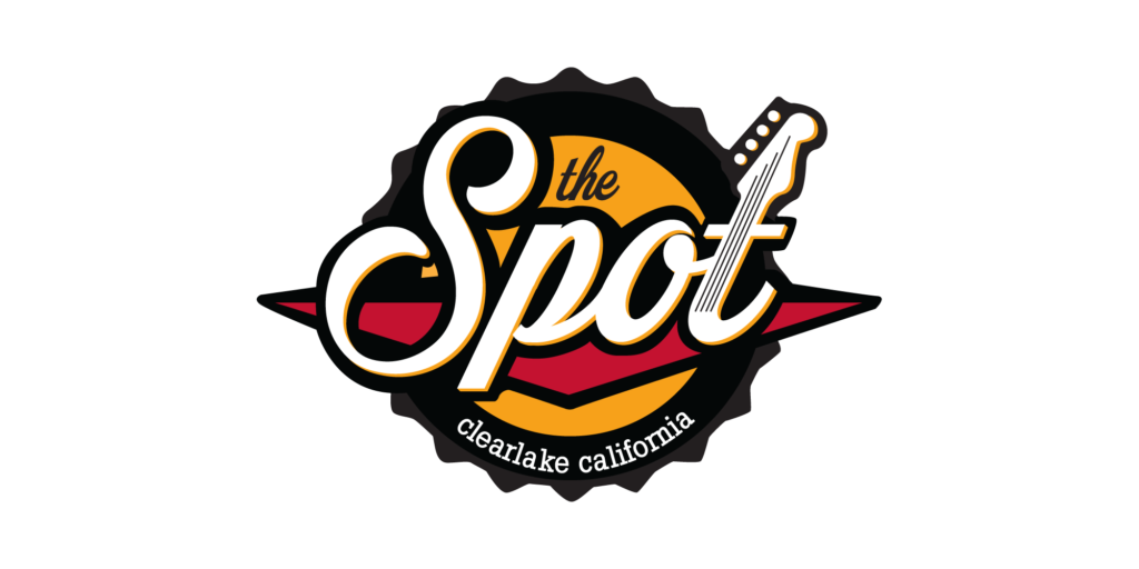 The spot logo featuring a guitar shape and a bottle cap
